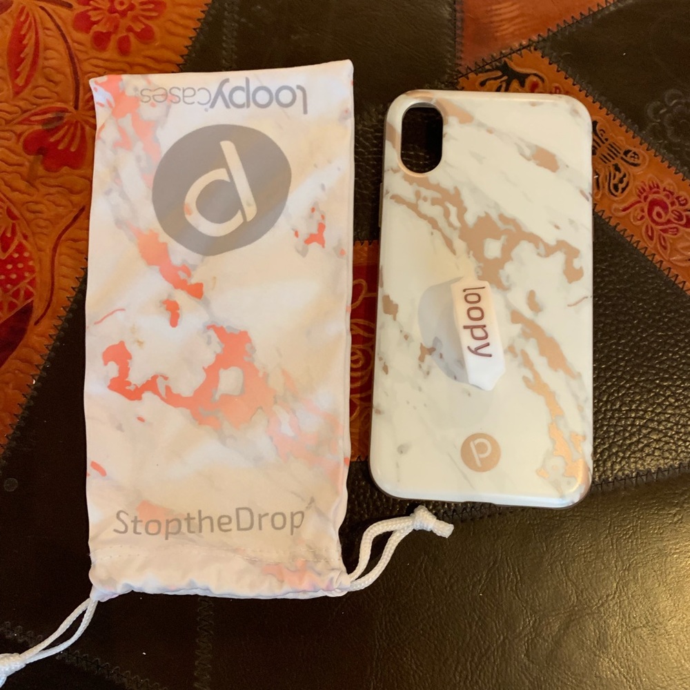 Loopy Case iPhone x/ xs Rose Marble